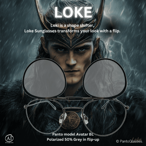 AVATAR BL-FLIP-UP-47 with Polarized Grey 80 (PGY8)-LOKE